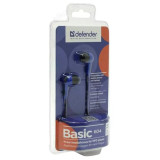 Наушники проводные вкладыши DEFENDER BASIC-604 Blue