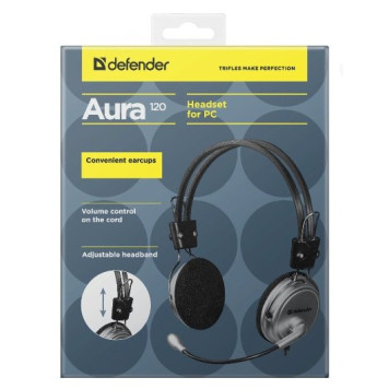 Проводные наушники Defender Aura 120, черный