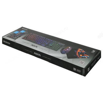 Комплект кл+мышь+ковер DEFENDER Alion CS-987RU игровой-5