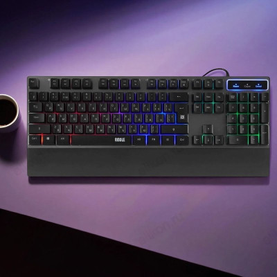 Клавиатура игровая DEFENDER Riddle GK-405 RU подсветка черн