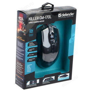 Мышь Defender провод игр Killer GM-170L-1