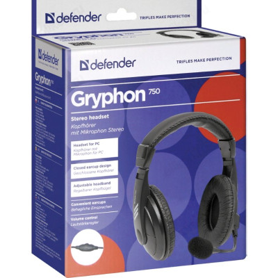 Проводные наушники Defender Gryphone HN-750, черный