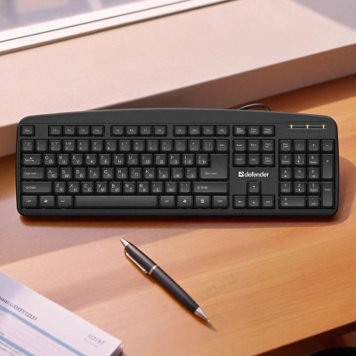 Клавиатура DEFENDER OfficeMate НВ-910 RU черн