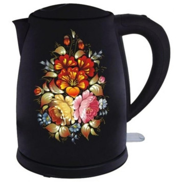Чайник цветы на черном ДОБРЫНЯ DO-1219