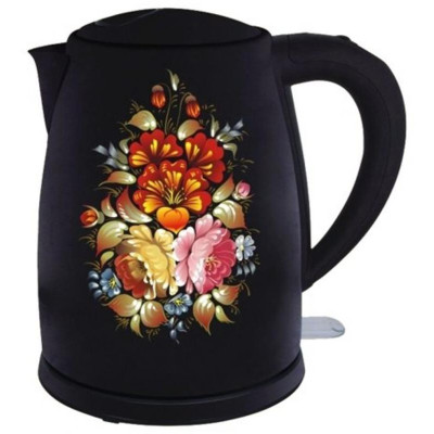 Чайник цветы на черном ДОБРЫНЯ DO-1219