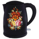 Чайник цветы на черном ДОБРЫНЯ DO-1219