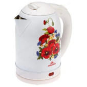 Чайник металлический ДОБРЫНЯ DO-1257 (2л) маки на белом