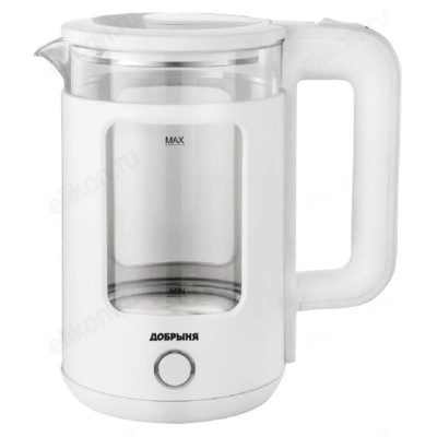 Чайник стеклянный ДОБРЫНЯ DO-1259W 1,5л