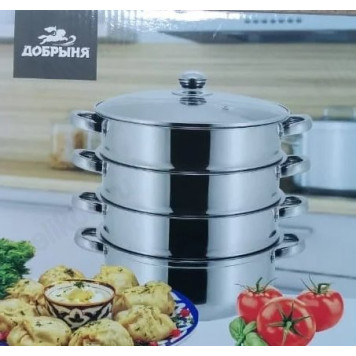 Мантоварка стальная ДОБРЫНЯ DO-1711 3 яруса