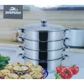 Мантоварка стальная ДОБРЫНЯ DO-1712 3 яруса