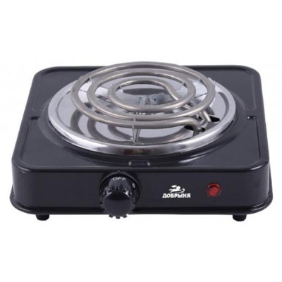 Плитка электрическая (1 конф.) черная ДОБРЫНЯ DO-2205B