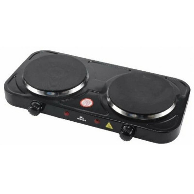 Плитка электрическая (2 конф.) черная ДОБРЫНЯ DO-2208B