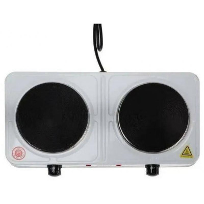 Плитка электрическая (2 конф.) белая ДОБРЫНЯ DO-2209W-1