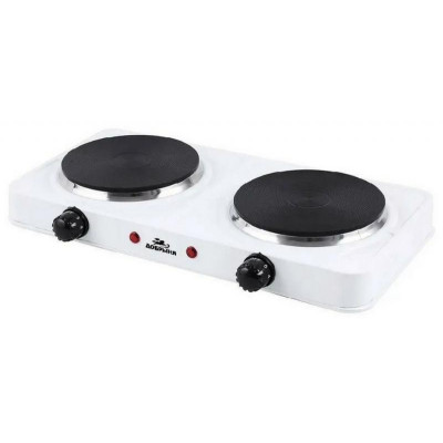 Плитка электрическая (2 конф.) белая ДОБРЫНЯ DO-2209W