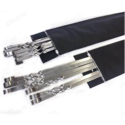 Набор шампуров Домашний Сундук 6шт*500мм угловые в чехле 1,5мм ДС-178