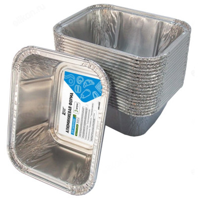 Форма для запекания Домашний Сундук алюминий 0,43л 144*119*40мм 3шт/уп ДС-374