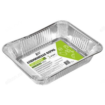 Форма для запекания Домашний Сундук алюминий 2,23л 131*213*44мм 3шт/уп ДС-375