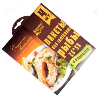 Пакеты для запекания Домашний Сундук для рыбы 25*50см 4шт/уп ДС-70