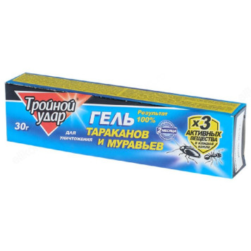 Гель от тараканов Домовой Тройной удар 30мл ПО61