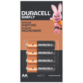 Батарейка пальчиковая AA/LR6 щелочная Duracell (16)
