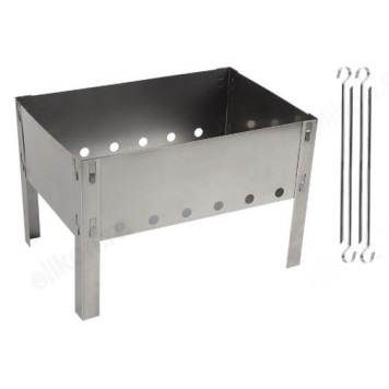 Мангал сборный ECOS + 4 шампура 009380