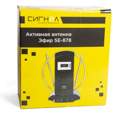 Антенна комнатная ДМВ+МВ активная Эфир SE-878-1