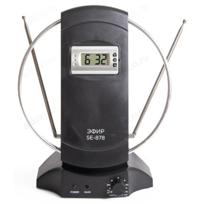 Антенна комнатная ДМВ+МВ активная Эфир SE-878