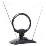 Антенна комнатная Эфир SE-225 ДМВ+МВ активная, усы 80см кабель 1м, с рег.