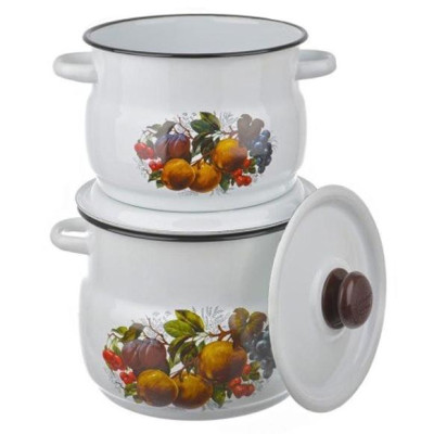 Набор кастрюль 4 предм, Йогурт ЭМАЛЬ (СИБ.ТОВАРЫ) N10B44