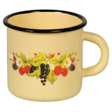 Кружка эм. 0.4л палевая деколь ЭМАЛЬ (СИБ.ТОВАРЫ) С0103П