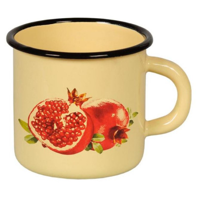 Кружка эм. 0.4л палевая деколь ЭМАЛЬ (СИБ.ТОВАРЫ) С0103П-1