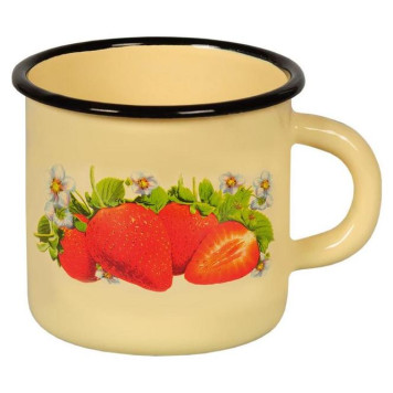 Кружка эм. 0.4л палевая деколь ЭМАЛЬ (СИБ.ТОВАРЫ) С0103П-2