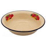 Миска 4.0л эмалированная Помидоры, палевая ЭМАЛЬ (СИБ.ТОВАРЫ) С0313П105