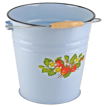 Ведро 12л, б/крышки, эмал., деколь ЭМАЛЬ (СИБ.ТОВАРЫ) С1124