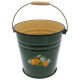 Ведро эмал. 12л с крышкой Абрикос зеленый рябчик/палевое ЭМАЛЬ (СИБ.ТОВАРЫ) С1224зП76