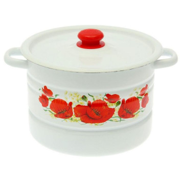 Мантоварка 7.5л эмал. деколь 2 вставки ЭМАЛЬ (СИБ.ТОВАРЫ) С17203