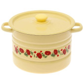 Позница-Мантоварка 7.5л эмал., деколь, 2 вставки, с пласт.кнопкой ЭМАЛЬ (СИБ.ТОВАРЫ) С17203П