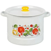 Позница-Мантоварка 9.0л эмал., Каприче, 3 вставки, с пластм. кнопкой ЭМАЛЬ (СИБ.ТОВАРЫ) С17223118