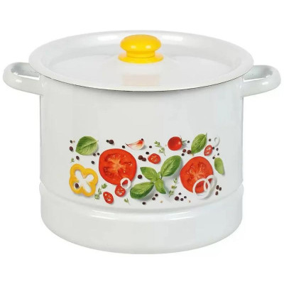 Позница-Мантоварка 9.0л эмал., Каприче, 3 вставки, с пластм. кнопкой ЭМАЛЬ (СИБ.ТОВАРЫ) С17223118