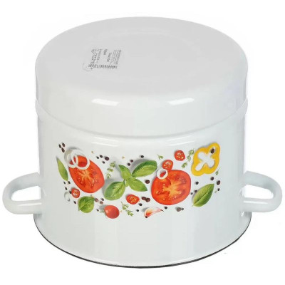 Позница-Мантоварка 9.0л эмал., Каприче, 3 вставки, с пластм. кнопкой ЭМАЛЬ (СИБ.ТОВАРЫ) С17223118-3