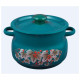 Кастрюля эмал., (5.5л, сферическая) бирюзовая с пластм. кнопкой ЭМАЛЬ (СИБ.ТОВАРЫ) С19173Б