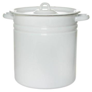 Кастрюля (12.0л, цилиндр) эмал., светлая ЭМАЛЬ (СИБ.ТОВАРЫ) С41624