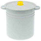 Кастрюля (12.0л, цилиндр) эмал., светлая с пластм.кнопкой ЭМАЛЬ (СИБ.ТОВАРЫ) С416243