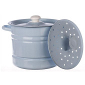 Позница-Мантоварка 9л эмал., серо-голубая, 3 вставки ЭМАЛЬ (СИБ.ТОВАРЫ) С417223СГ