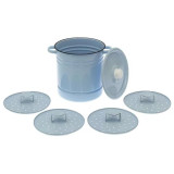 Позница-Мантоварка 12л эмал., светлая 4 вставки пласт.кнопка ЭМАЛЬ (СИБ.ТОВАРЫ) С417243