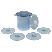 Позница-Мантоварка 12л эмал., светлая 4 вставки пласт.кнопка ЭМАЛЬ (СИБ.ТОВАРЫ) С417243