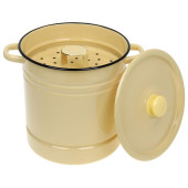 Позница-Мантоварка 12.0л эмал., палевая, 4 вставки ЭМАЛЬ (СИБ.ТОВАРЫ) С417243П