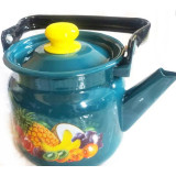 Чайник эмал. 2.3л светлый пласт.кнопкой ЭМАЛЬ (СИБ.ТОВАРЫ) С427143П