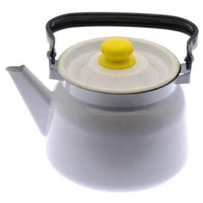 Чайник эмал. 2.3л светлый пласт.кнопкой ЭМАЛЬ (СИБ.ТОВАРЫ) С427143 sv
