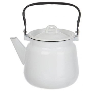 Чайник эм. 3,5л. Белый с петлей ЭМАЛЬ (СИБ.ТОВАРЫ) С42716